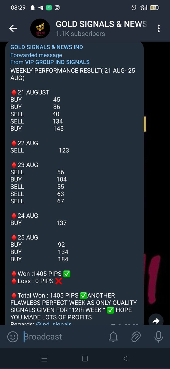 ind_signals's tweet photo. WEEKLY REPORT IS OUT 😎😎ANOTHOR FLAWLESS WEEK OF 21 AUGUST-25 AUGUST (3 MONTHS AND WE DIDNT HITT SL) 😍 AS THE REASON OF OUR SUCCESS IS LOWEST FAILURE OR SLs AND HIGHEST PROFITS🧿🙏
#XAUUSD #GOLD #FOREX
TELEGRAM;https://t.co/oKpNplEazJ https://t.co/1r5E54Y8zh