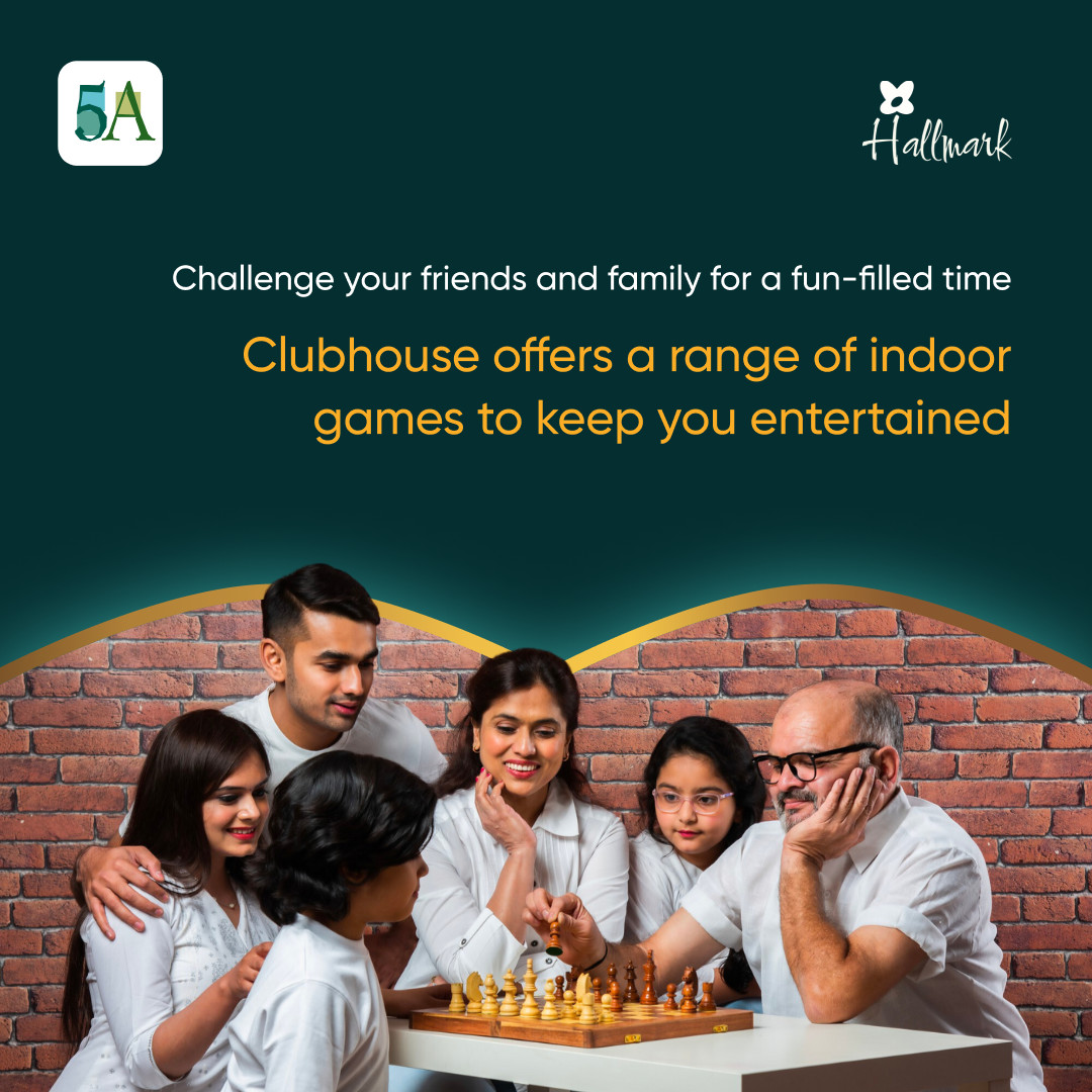 Take a break from the daily grind and enjoy some quality time with your friends and family at our clubhouse, where indoor games and fun await!

#HallmarkBuilders #EndlessEntertainment #ModernAmenities #TakingaBreak #InfoorGames #TopnotchAmenities