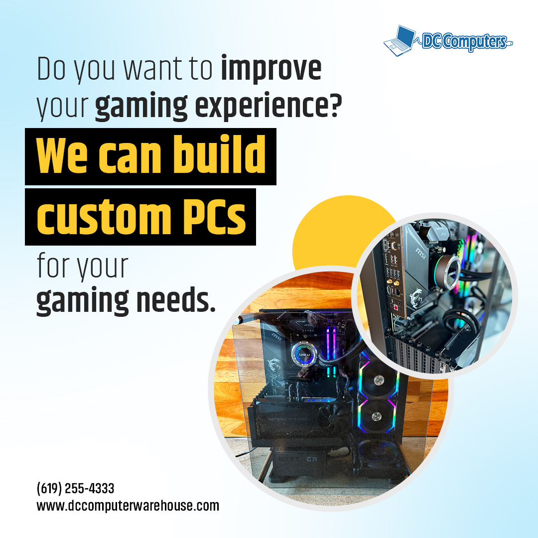 dccomputers_sd's tweet image. &quot;Looking for a computer tailored to your specific needs? DC Computers offers custom-built computers that match your requirements. Unleash your creativity and power up your productivity with a custom-built PC from DC Computers! 💪🖥️ #CustomBuiltComputers #DCComputers&quot;