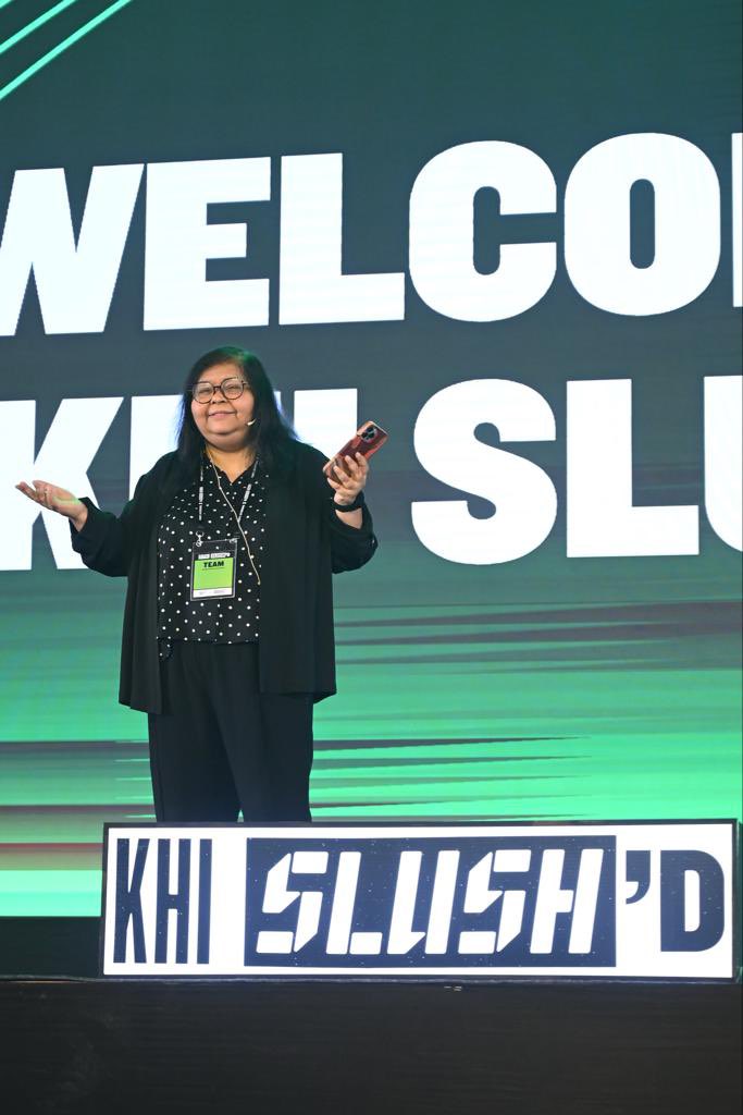 LabsKatalyst's tweet photo. LIVE NOW at Karachi Slush’D: Jehan Ara, CEO &amp; Founder of Katalyst Labs, introducing todays event and all the exciting proceedings we have planned for you ⚡️⚡️

Watch this space for LIVE updates! 

#KatalystLabs #karachislushd #getslushd https://t.co/cBVKcDFMsK