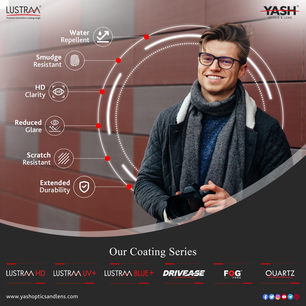 YashOandL's tweet image. #Lustraa premium #antireflective #coatedlens reduces annoying #glare, #reflection, protects from harmful #UVrays and improve the sharpness of your #vision.

 #LustraaCoatings #LustraaPremiumCoatings #PremiumCoatedLens #PremiumSpectacleLens #Optical #Vision #HealthCare #EyeWear