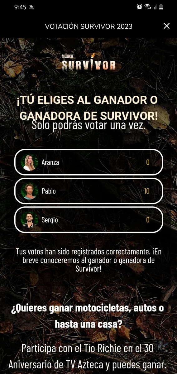sonoyass's tweet photo. Venga Paa!!! A votar chicos y chicas 

WERO BICAPEÓN

#HoyGanaPablo 
#FinalSurvivorMx https://t.co/bf67r5XP4K