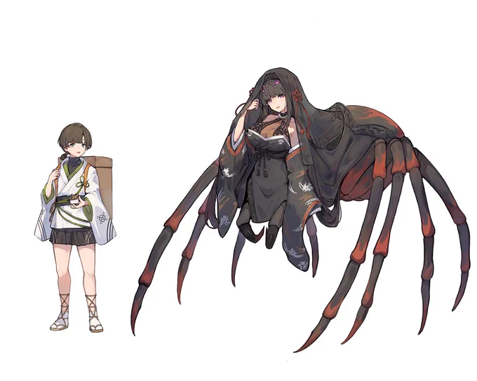 『モンスター娘に襲われるASMR～アラクネのカンナ編～』にてイラスト及びキャラクターデザインの方やらせて頂きました!9月8日DLsiteにて発売予定です。 (見えてるのでX用に加工してあります)