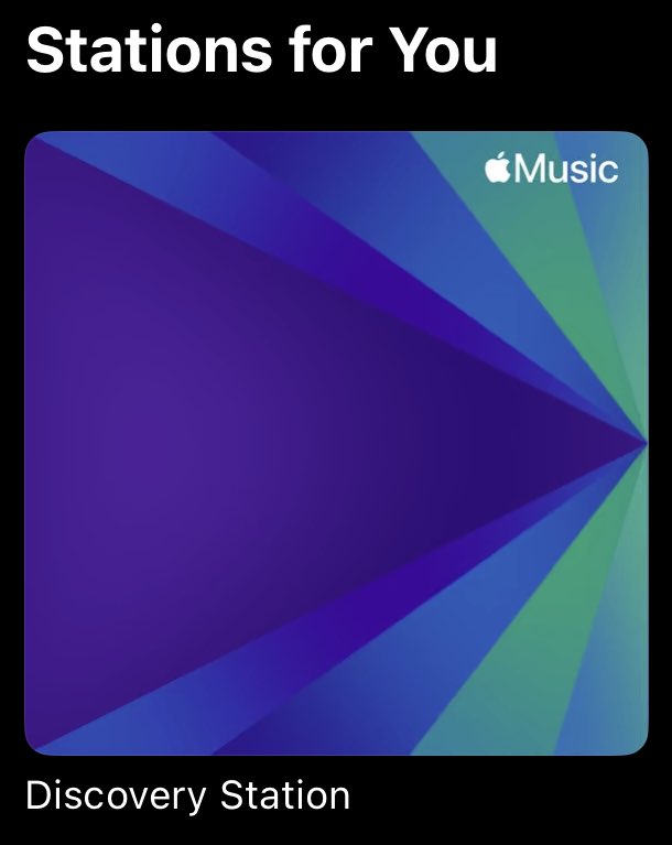 DavidMcGhee's tweet photo. The Discovery Station is the best addition to Apple Music since Lossless Audio!  Always something new to listen to (including from albums in my library I simply hadn’t listened to yet). https://t.co/KsTpuKNNBH