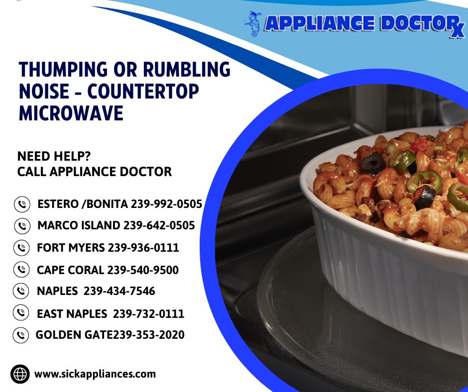 Are you tired of that annoying microwave thumping or rumbling every time you hit the 'start' button? 

Need help? Please call the experts of Appliance Doctor Inc. to troubleshoot Microwave Repair or message us online sickappliances.com/contact-us/ to schedule service.

#SilenceTheRumble