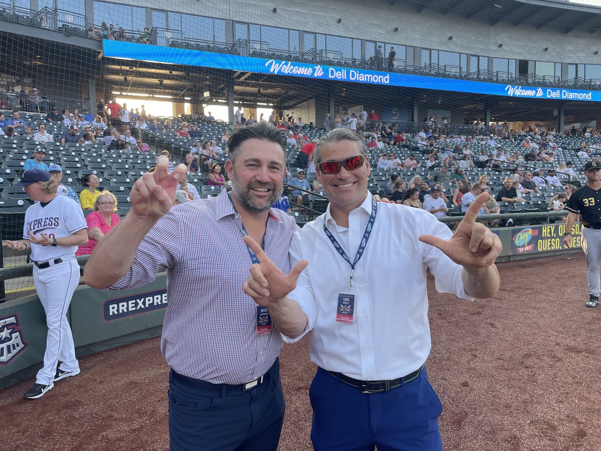 cepchad's tweet photo. Congrats to former Frog Royce Huffman, and former Cowboy Luke Scott for induction into the Round Rock Express HOF. #Big12Baseball https://t.co/ndYUeHiJXf
