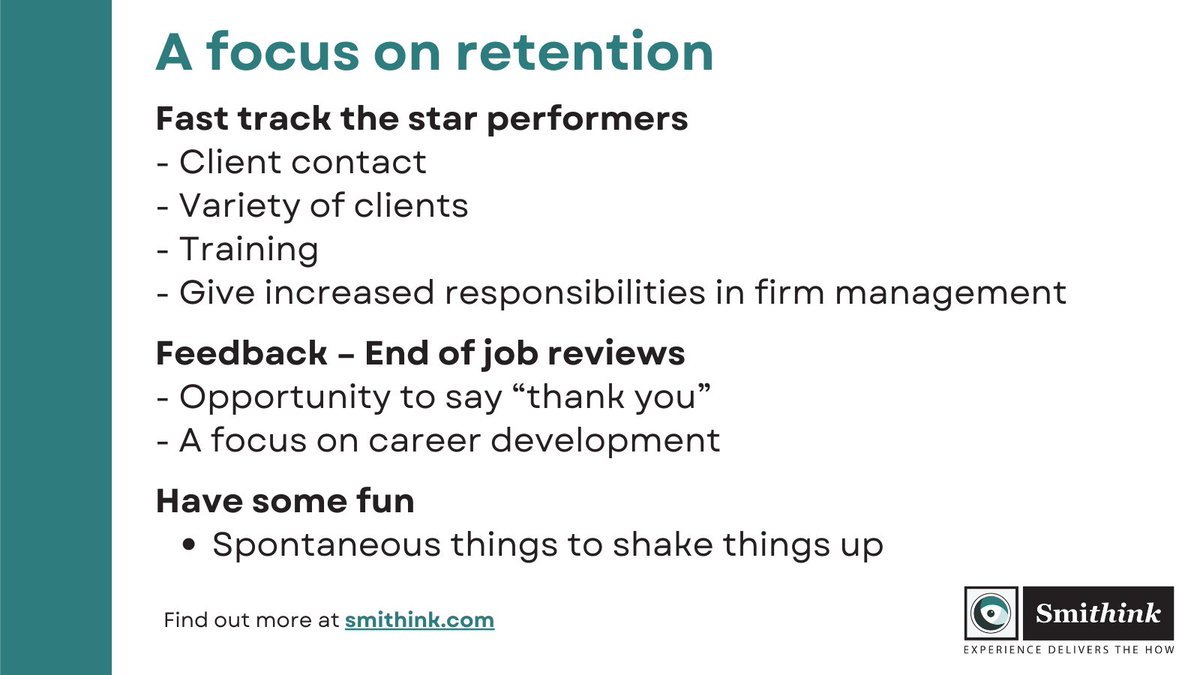 Focussing on retaining your current team is particuarly important with ongoing labour shortages. What are you doing in your firm?

#acccountants #staffretention