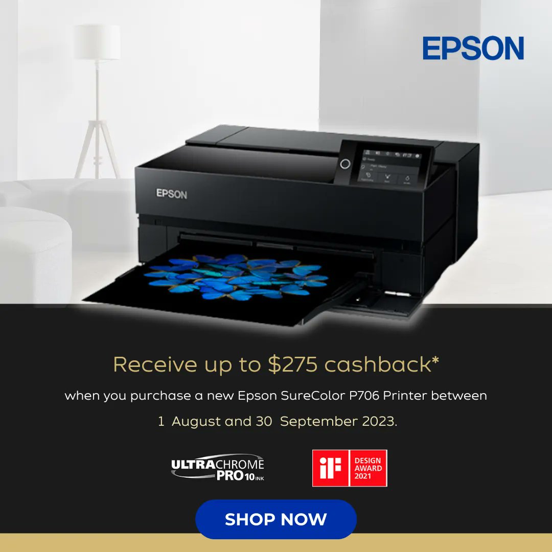 devicedealau's tweet photo. 🖼️ Elevate your prints with the A3+ Inkjet Fine Art Printer C11CH38501. 🖨️ Buy before Sept 30 and get up to $275 cashback. 

Experience exhibition-quality, vibrant prints with advanced features. 🌈 

Shop now:https://t.co/21Y7GOG0MN 

#Cashback #sales #devicedeal #australia https://t.co/0K44yjeCrr