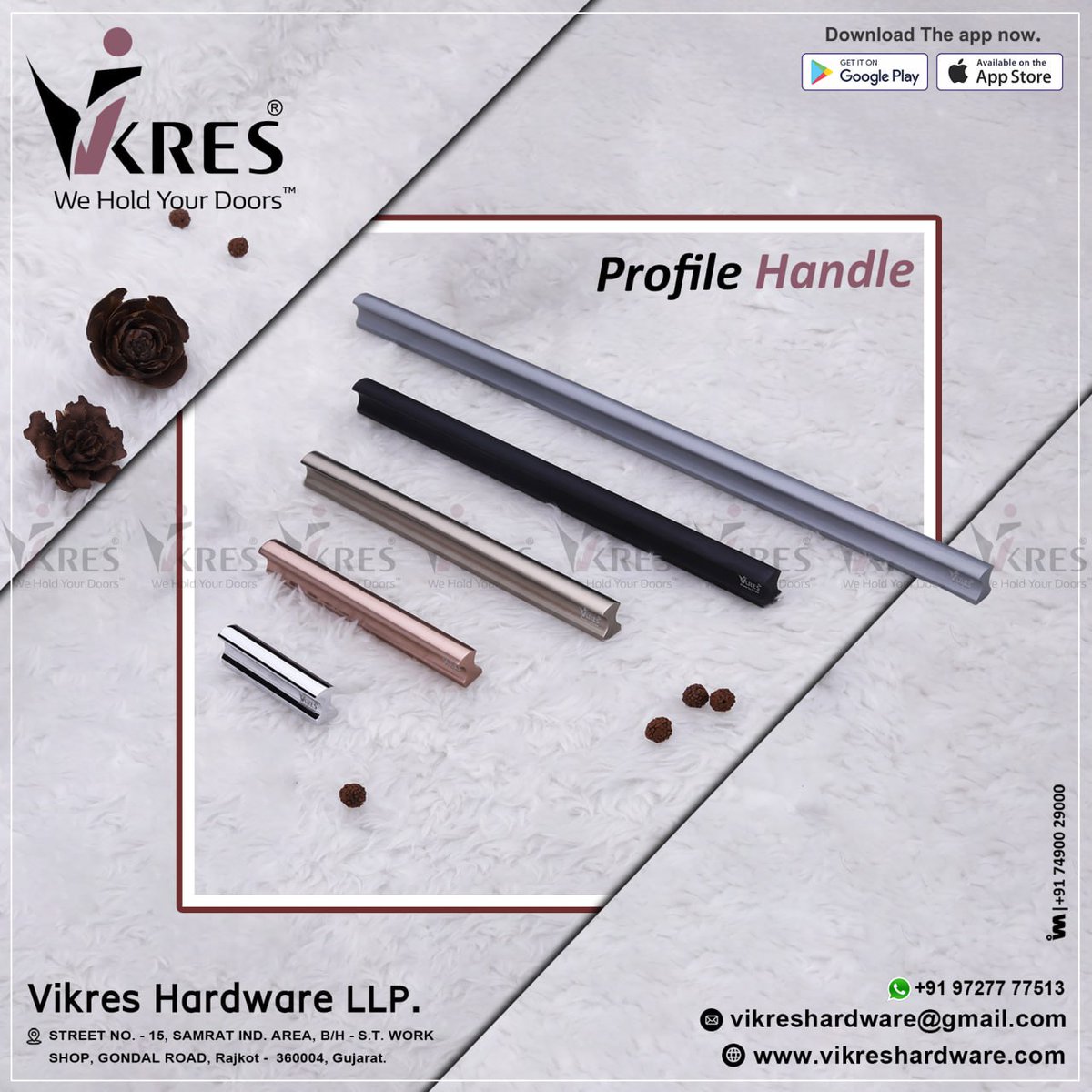 ibais_hardware's tweet photo. VIKRES HARDWARE LLP. - RAJKOT
For enquiry via WhatsApp click:
https://t.co/9j6UvKeTrT
Mr. Deep Vadukiya - 97277 77513
#doorprofilehandle #profilehandle #concealhandle #concealhardware #doorconcealhandle #dooraccessories #handles #clothhanger #handleinterior
.
@IBAISMEDIA https://t.co/1SFPstP6ld