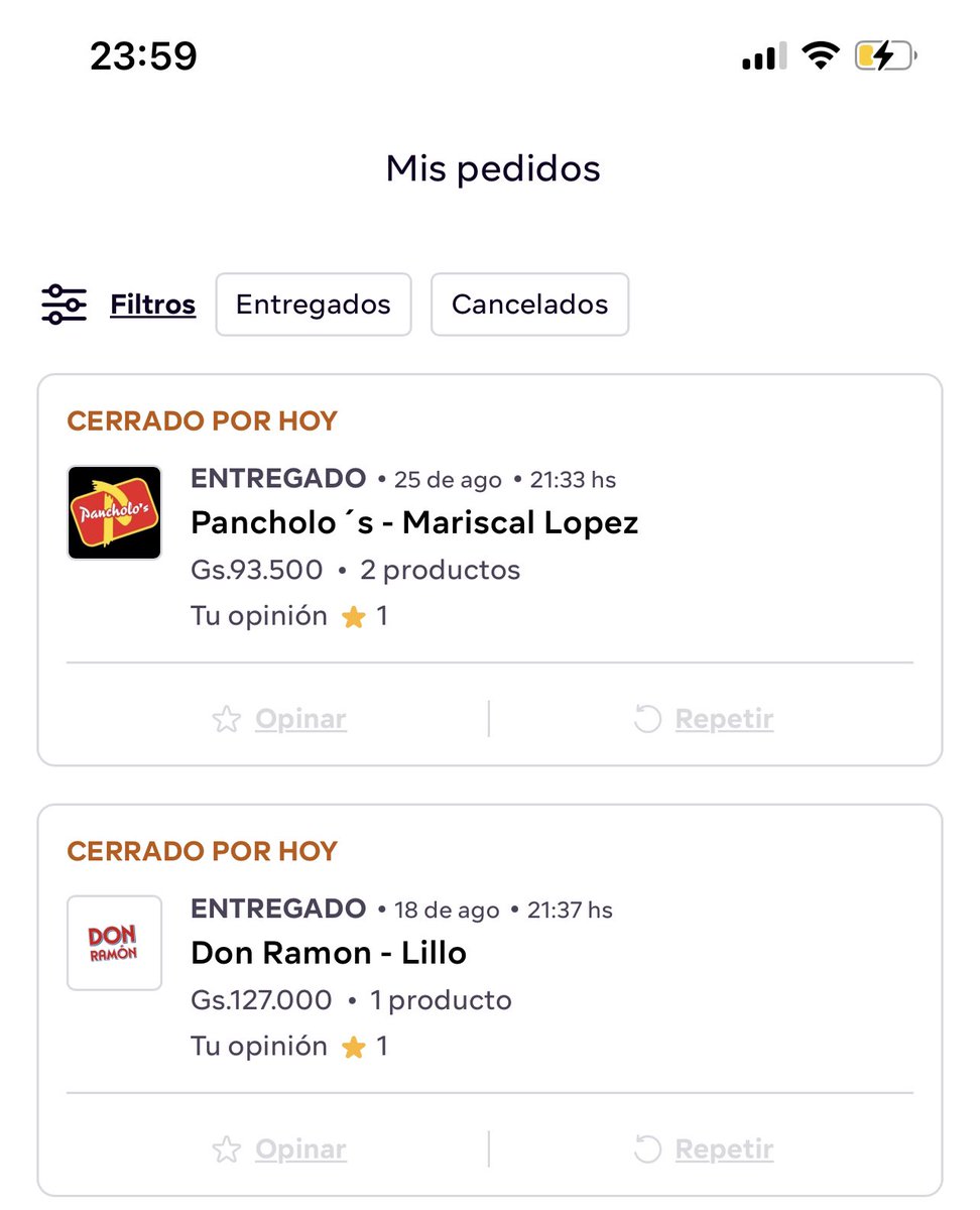 marienrecalde's tweet photo. Que pésima es la atención de Uds @PedidosYaPY .. su existencia solo se explica acá en paraguay, harta de recibir mal los pedidos y de sus cupones. https://t.co/J5ESfMs5wK