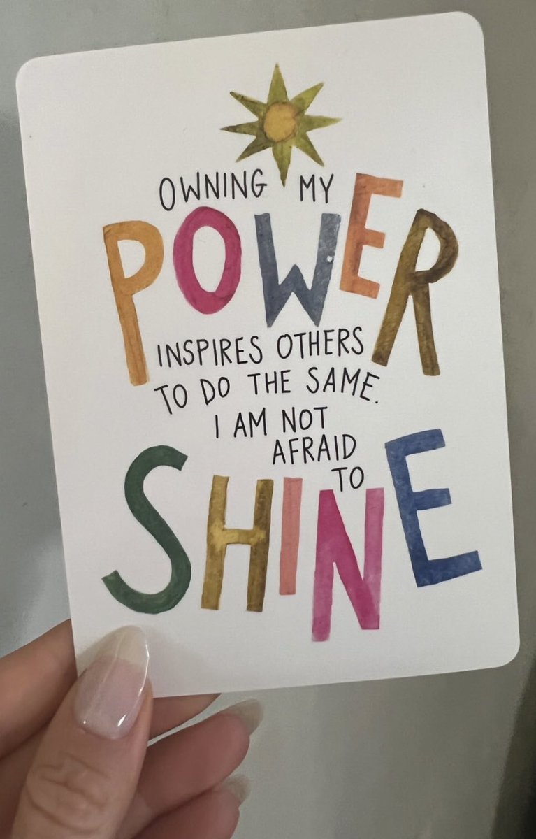 Great @GabbyBernstein card! #shinebabyshine #ownyourpower #grateful #manifestabundance ☀️☀️☀️☀️☀️