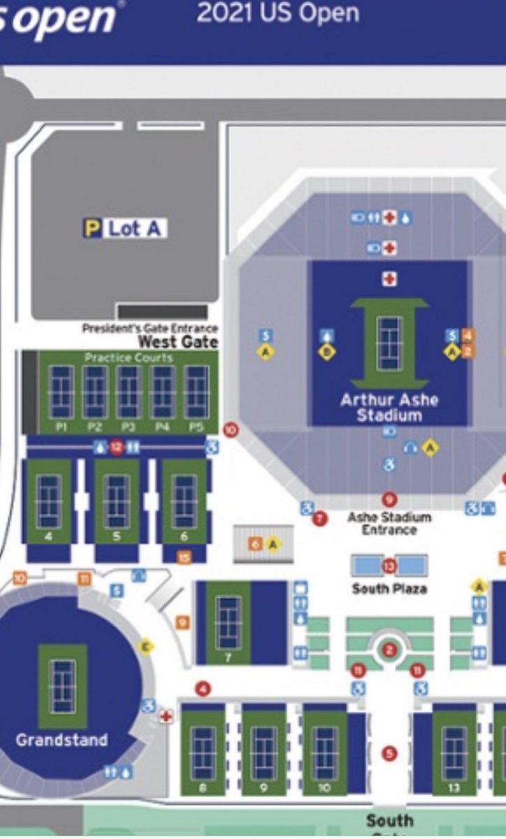holgerrune2003's tweet photo. Usopen site map. In case you can find court 5, this is where I play my first match Monday followed by 11:00  @usopen  #seeyou #lovemyfans #loveyoursupport https://t.co/EfWkHJljLv