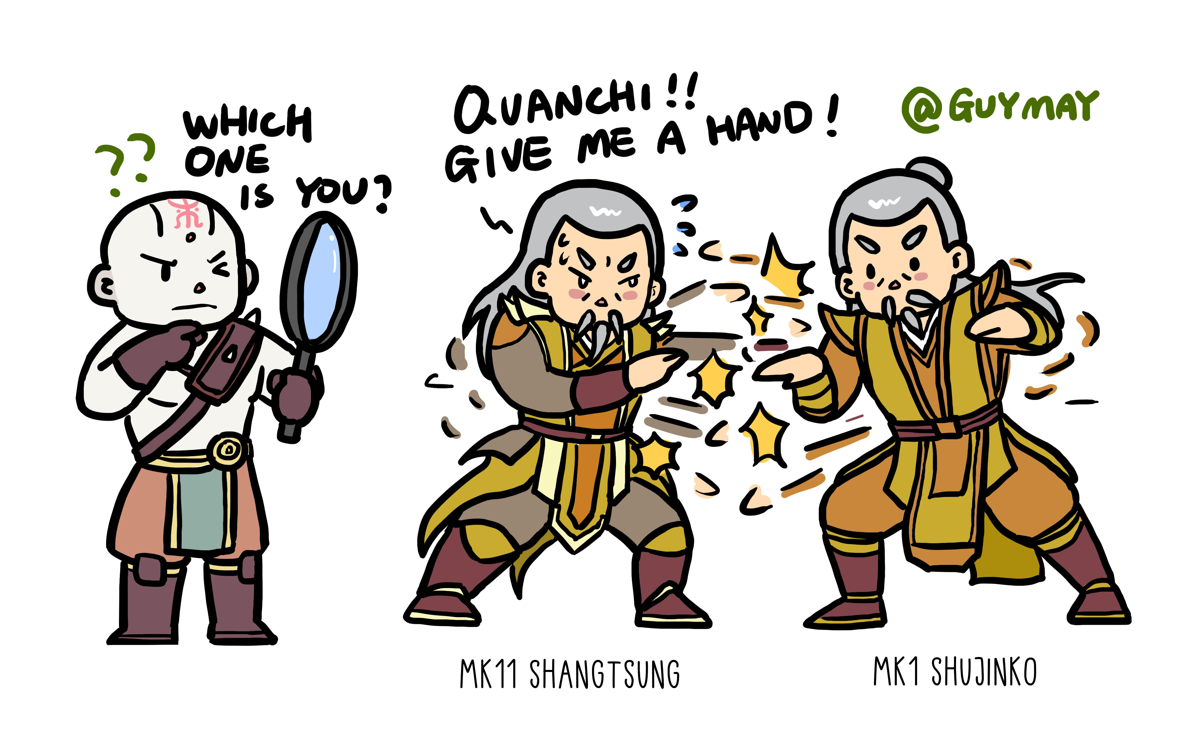 Shang Tsung and Shujinko should swap faces! (Shoutout to @TheFightersDen) :  r/MortalKombat