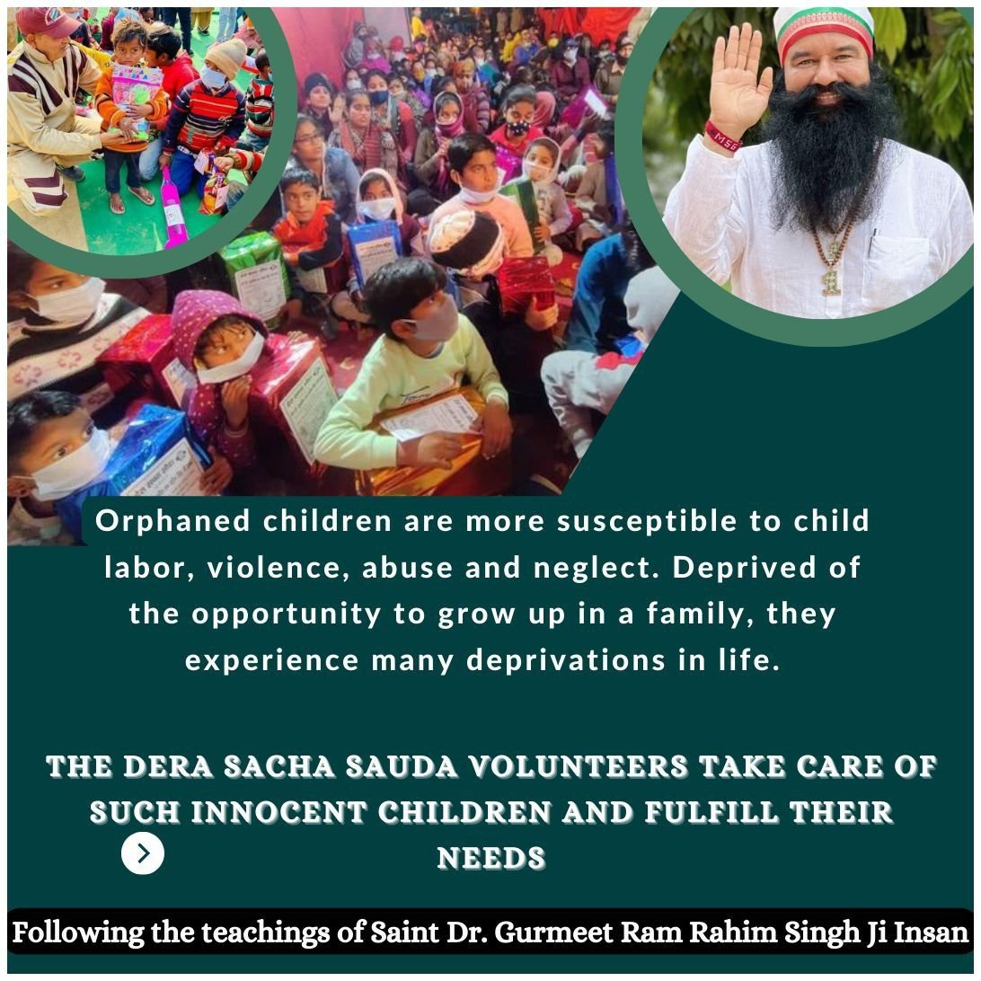 Every Child deserves to be treated well.But due to financial problems,some are unable to live their childhood.The followers of Dera Sacha Sauda,an inspiration of Saint MSG insan,are constantly bringing smiles on the faces of needychildren by distributing toys&clothes #GiftOfSmile