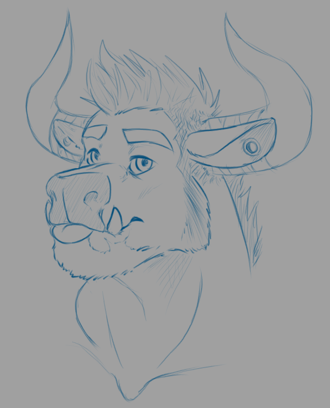Malrn_Wildhoof's tweet photo. So my husband @Typokun had gotten these super cute stickers of this handsome moo from @WereableSquad and wanted to share! Support artists! 💙 (Also couldn't resist a lil doodle of the handsome man 💦) https://t.co/MRP8h1iud3