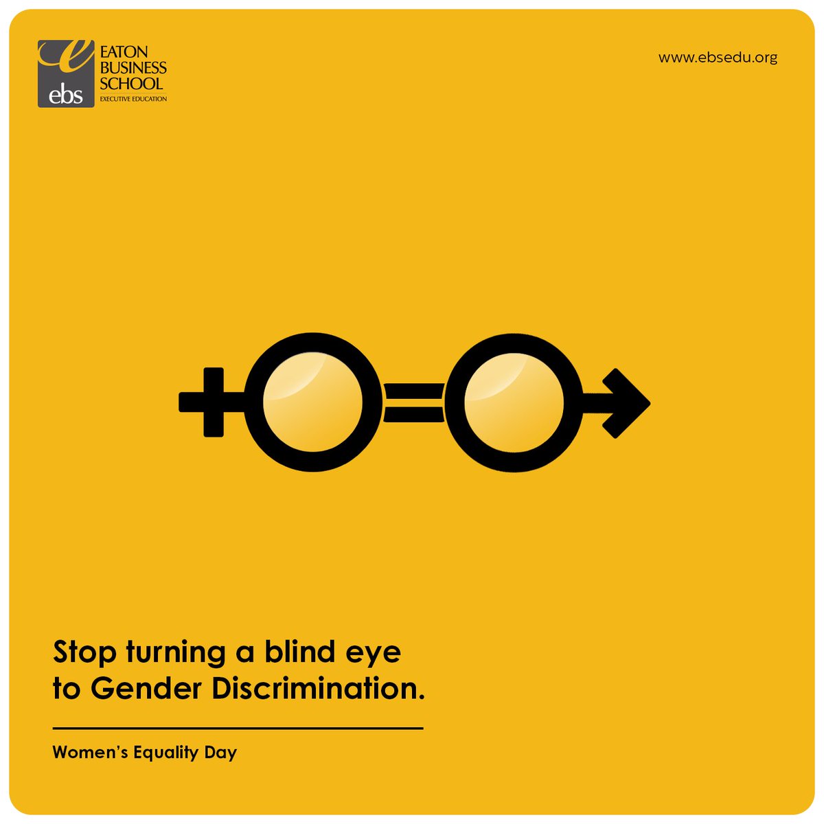 As responsible citizens who vouch for equality, it is our duty to take a firm stand against the prevalent issues of gender discrimination that stifle the opportunities of women across the globe.

#WomensEqualityDay #RaiseHerVoice #WomenEmpowerment #EBS #EatonBusinessSchool