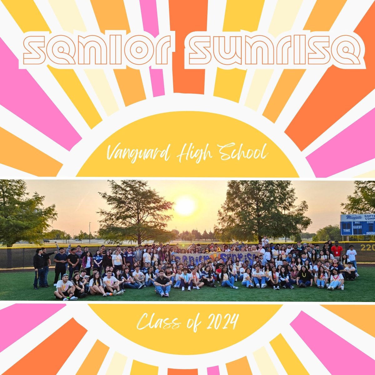 "Every sunrise is a reminder to live life to the fullest." What a beautiful way to start the morning with the Class of 2024's Senior Sunrise! The best is yet to come. #VHS_CO2024