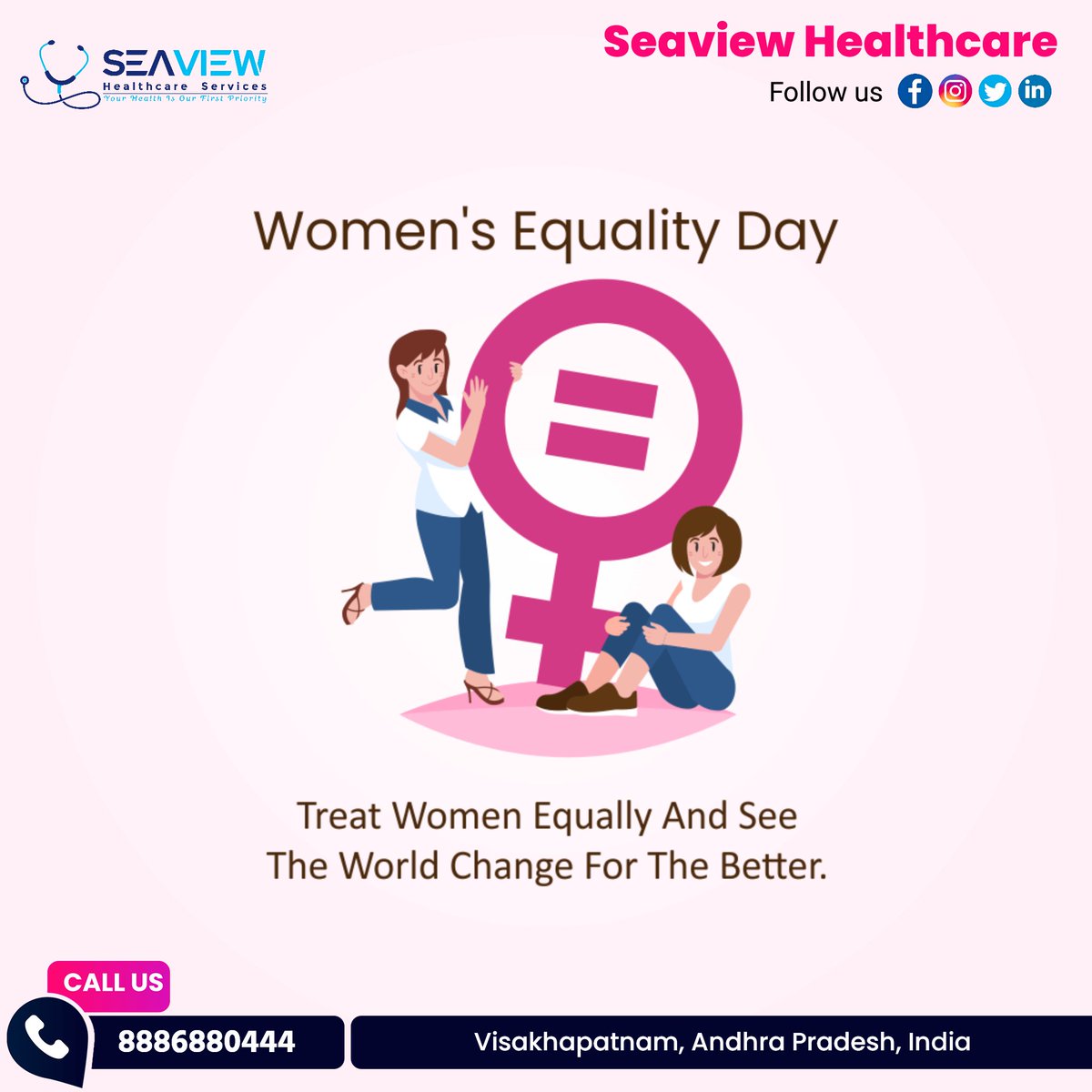 Seaview Healthcare (@seaviewhealth) on Twitter photo An equal world is an enabled world. Wishing you a very Happy Women's Equality Day!
.
.
#genderequality #equality #feminism #womenempowerment #feminist #womenempoweringwomen #genderequity #empoweringwomen #genderroles #strongwomen
#seaviewhealthcare
.
Follow us <a href="/SeaviewHealth/">Seaview Healthcare</a> An equal world is an enabled world. Wishing you a very Happy Women's Equality Day!
.
.
#genderequality #equality #feminism #womenempowerment #feminist #womenempoweringwomen #genderequity #empoweringwomen #genderroles #strongwomen
#seaviewhealthcare
.
Follow us <a href="/SeaviewHealth/">Seaview Healthcare</a>