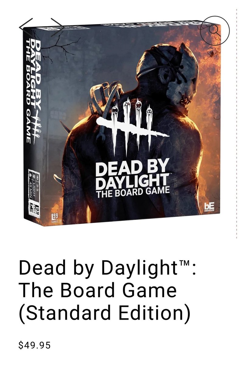 DBDMerch's tweet image. dbd board game now offered at the official store