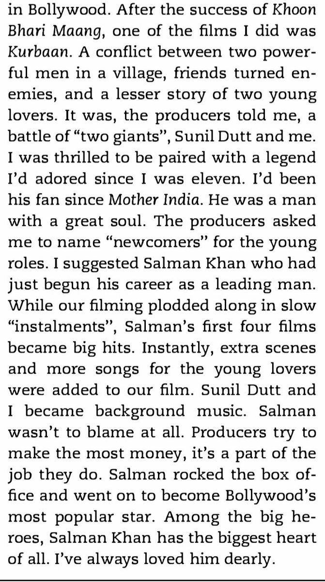 8) Kabir Bedi (autobiography): 'Salman Khan's first 4 films became SUPERHIT and he became a SUPERSTAR. He stole the thunder in KURBAN.'

#35YearsOfSalmanKhanReign #35YearsOfSalmanKhan #SalmanKhan #KabirBedi