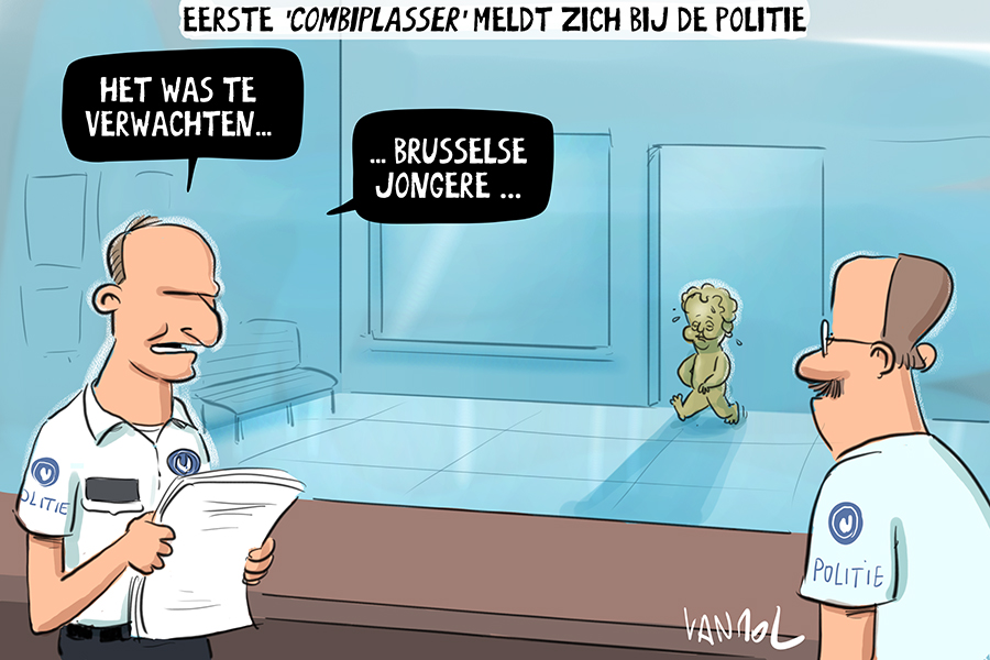 Vanmoltoons's tweet photo. Plasboete
Eén van de drie ‘combiplassers’ heeft zich gemeld voor verhoor.
#doorbraak #cartoon #vanmol #vanmoltoons #combiplassers #Vanquickenborne #quickie #plassen #wildplassen #politie #vsoa #mannekepis https://t.co/mDGu1j2c7w