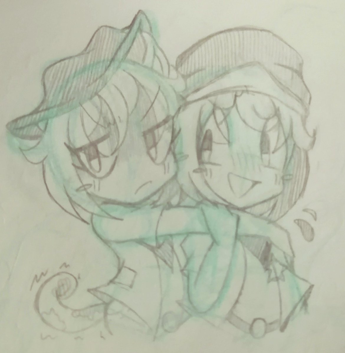 DarkGirl080's tweet photo. Doubles from the Wild West couple, they are so fucking cute. I hate you creator for not making them canon ahhhhh 😭💚❤️🫶🫶🫶
#art #dooble #canoon #sherrifCallie #love https://t.co/AkuXTW0GLR