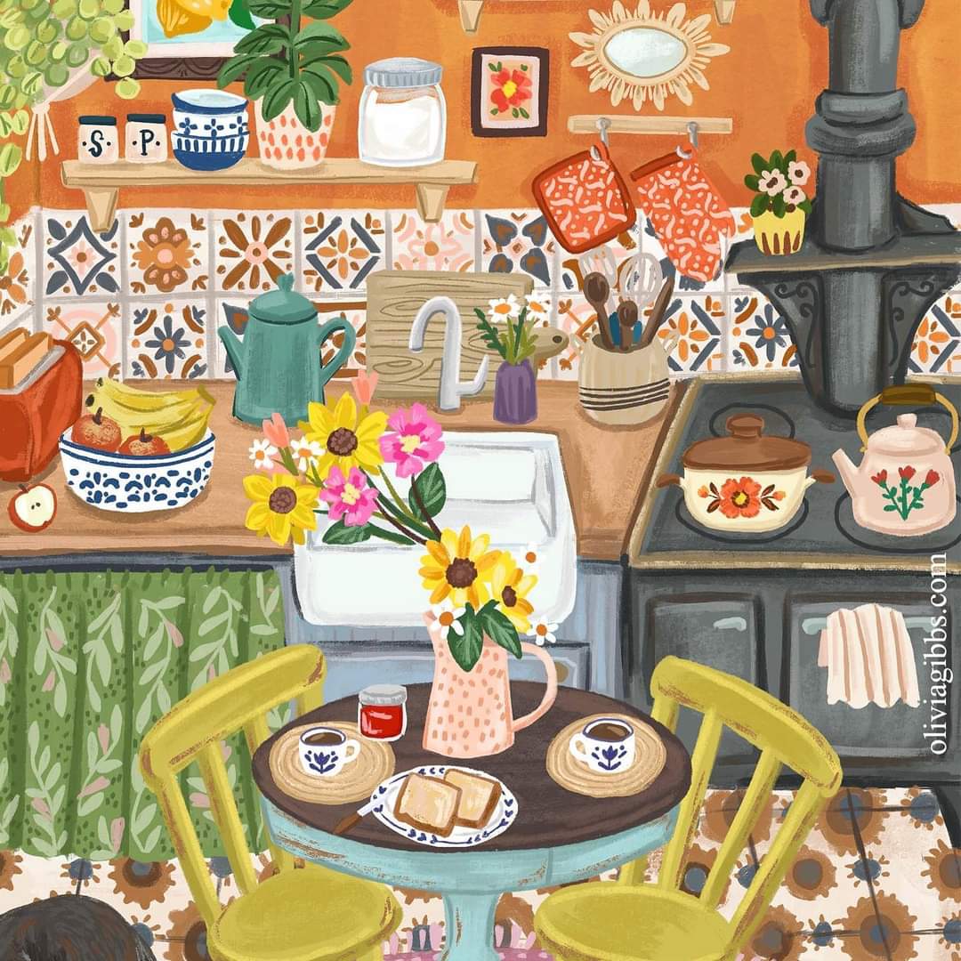 schydlowski1's tweet photo. B.O.N.J.O.U.R ☕️🖤🤎🧡
〽️atinRadieux🔆🆒️☕️🐈⬛🥐🍊🍞🍒🥞🌻🍃🌺🌿🪑🪞
Sa〽️ediSourire #breakfastime 🐓📯🎉✨️🎶
🖌🎨Olivia Gibbs illustration ♥︎♡ https://t.co/y7TGwoTo47