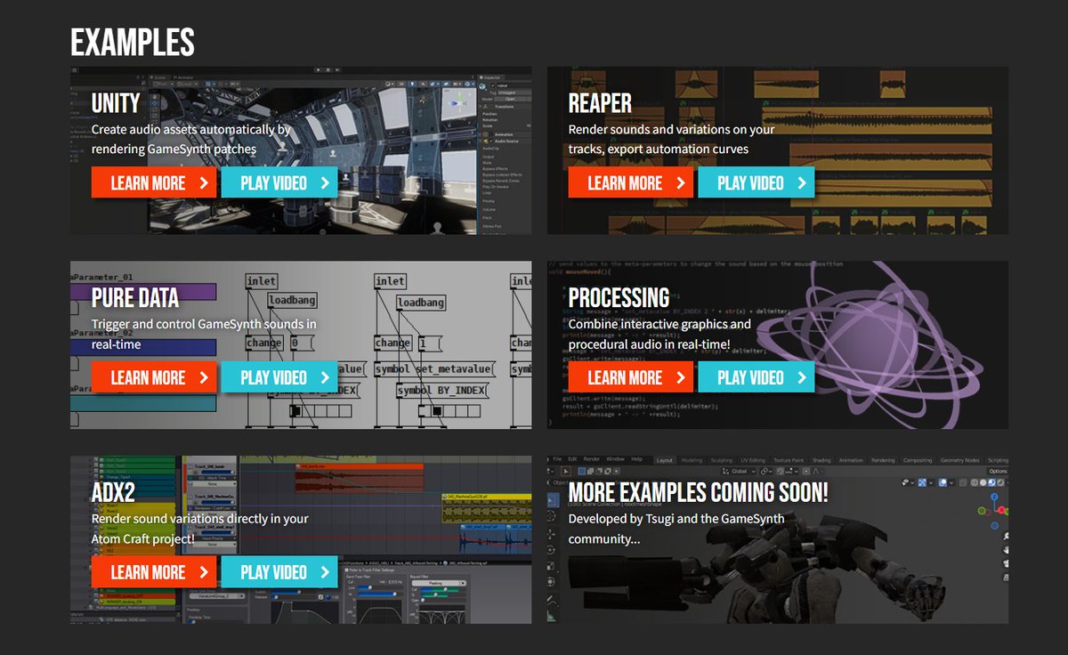 tsugistudio's tweet image. With the GameSynth Tool API, add some #proceduralaudio magic to your sound design workflow.
tsugi-studio.com/Software/GameS…

We have integration examples for Unity, Reaper, Processing, Pure Data &amp;amp; ADX2. What new tools do you want to see examples for?

#reaperdaw #unity3d #adx2 #puredata