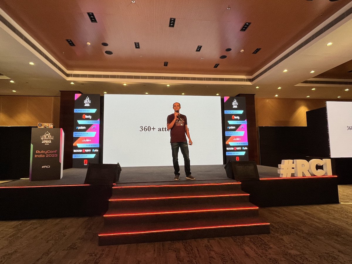 rubyconfindia's tweet image. Opening in Style! 
Ladies &amp;amp; gentlemen, tech enthusiasts and fellow developers, the moment we&apos;ve all been waiting for has arrived with a flair of excitement and innovation!

With the charisma &amp;amp; zeal that only Gautam Rege could bring, we proudly inaugurate the 2023 Edition of RCI23