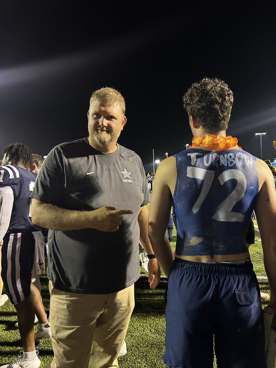 Got to paint up as the GOAT in a huge win tonight! <a href="/CoachKTurn/">Coach Kyle Turnbow 🇺🇸</a>