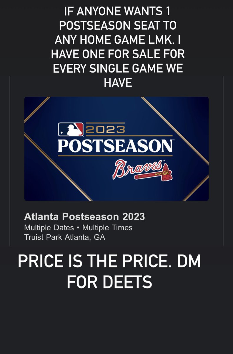 Nick_Xoinis's tweet photo. Braves postseason https://t.co/69eV4MnQvn