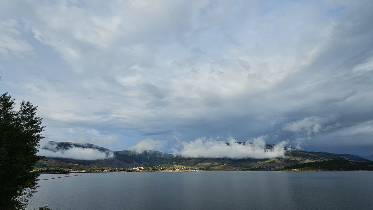After the storm: Looking across CO's Dillon Reservoir toward Dillon; photos  6:16 p.m. to 6:21 p.m. #cowx #wxtwitter