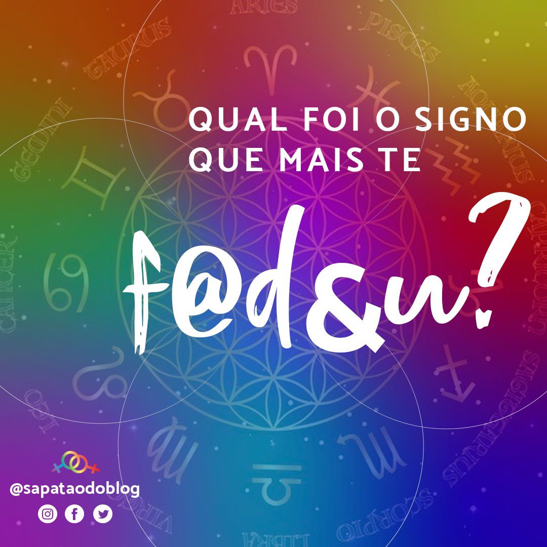Cá entre nós, qual foi o signo que mais te fodeu em um relacionamento?   Não é segredo pra ninguém que sapatão adora falar sobre signos, inclusive signo para algumas tem que fazer parte do currículo da crush.

    Sem hater nos taurinos viu!? ;D

instagram.com/p/CwZSG2Hs5cB/…