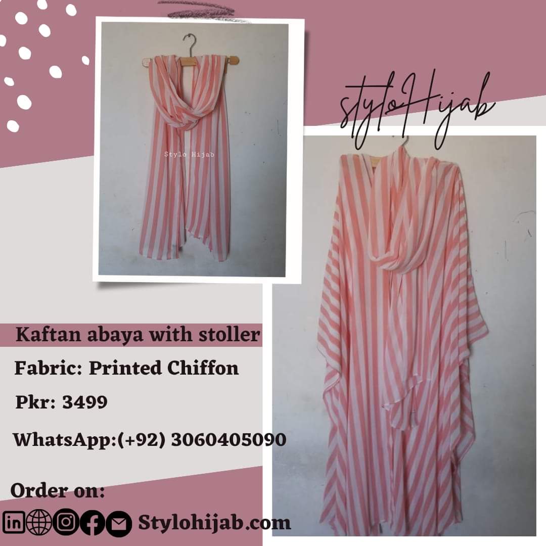 StyloHijab's tweet image. Big Summer Sale.............Kaftan Abaya with Stoller

Place your order on website: stylohijab.com/product-catego…

Order on WhatsApp: (+92) 306 040 50 90

Original price: Rs. 4500
Discounted Price: Rs. 3499
#hijabfashion #modestfashion #muslimahstyle #abayalove