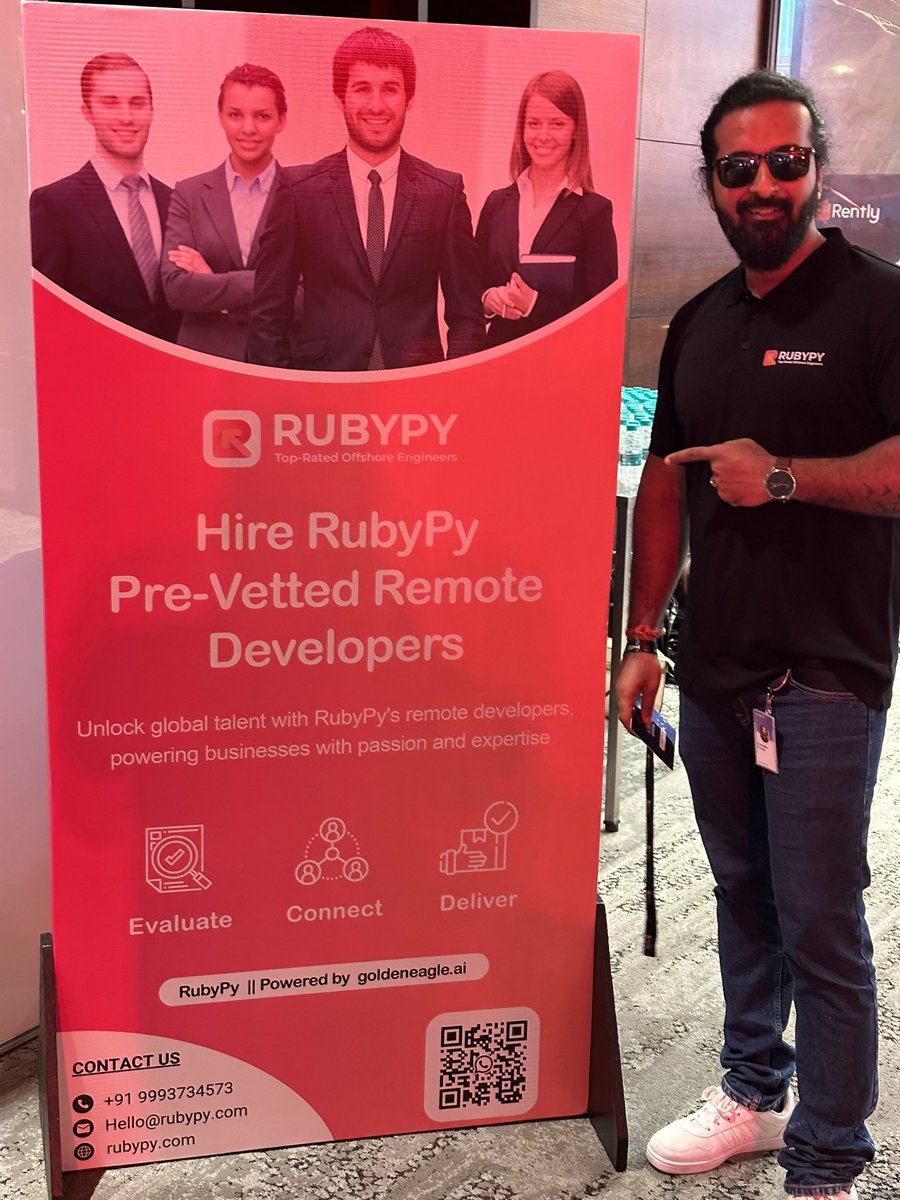 chandan0707's tweet photo. Exciting Moments at RubyConf 2023!

Thrilled to be at RubyConf 2023, proudly representing RubyPy powered by https://t.co/obTCY74gJ1! 🚀🔥 It's amazing to witness the latest innovations and insights in the Ruby community. #RCI #RubyConfIndia #Rubypy #pune https://t.co/WG3zkghxpb