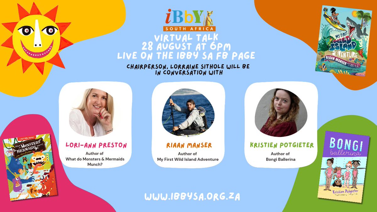 IBBYSA (@ibbysouthafrica) on Twitter photo Join us on Monday | 28 August | 18h00 on the IBBY SA Facebook page bit.ly/45r2a17
<a href="/LAPAUitgewers/">LAPA Uitgewers</a> <a href="/riaanmanser/">Riaan Manser</a> <a href="/RiaanMOfficial/">RiaanManser_Official</a> <a href="/LS3841/">Lorraine Sithole</a> <a href="/PenguinKidsSA/">@PenguinKidsSA</a> Join us on Monday | 28 August | 18h00 on the IBBY SA Facebook page bit.ly/45r2a17
<a href="/LAPAUitgewers/">LAPA Uitgewers</a> <a href="/riaanmanser/">Riaan Manser</a> <a href="/RiaanMOfficial/">RiaanManser_Official</a> <a href="/LS3841/">Lorraine Sithole</a> <a href="/PenguinKidsSA/">@PenguinKidsSA</a>