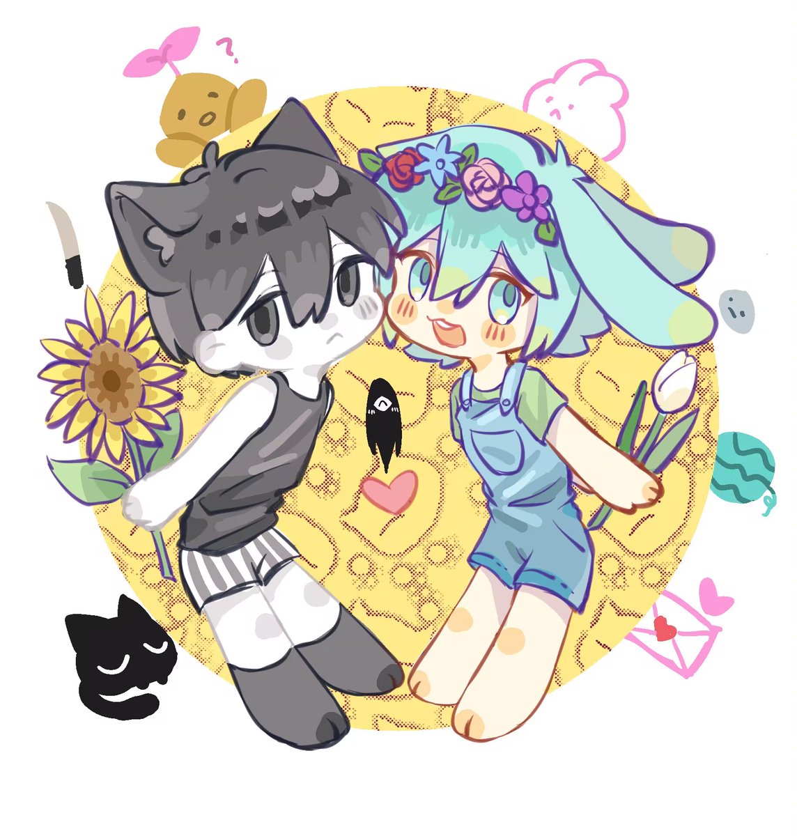 kagikuuu's tweet image. #OMORIFANART #omorisunflower

I drew this on August 22nd.❣️