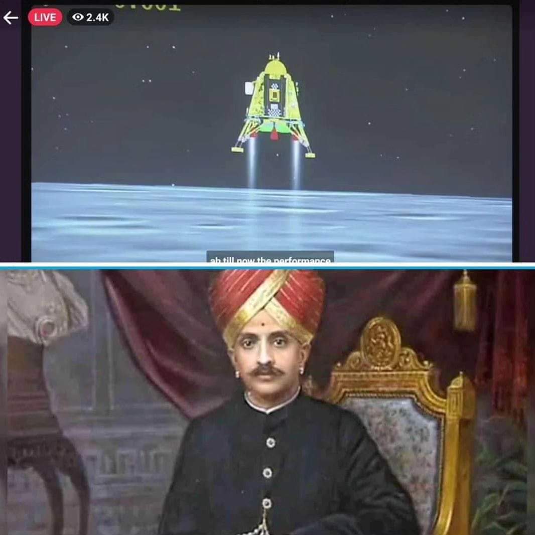 vijayvaani's tweet photo. When no one was willing to give space for scientists, Maharaja Nalwadi Krishnaraja Wodeyar gave more than 100 acres of land for scientists to carry on their reattach. That is now ISRO. We must remember our Maharaja now 🫡🙏 https://t.co/jAGypPjNur
