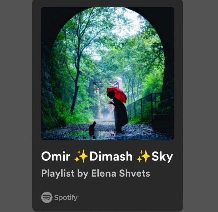 NEW RELEASE BY DIMASH WEEKEND #Omir #OmirByDimash #TheStoryOfOneSky #Newmusic Слушаем @dimash_official на #Spotify с мечтой о будущем плейлист от @3Shvets open.spotify.com/playlist/5Ervo…