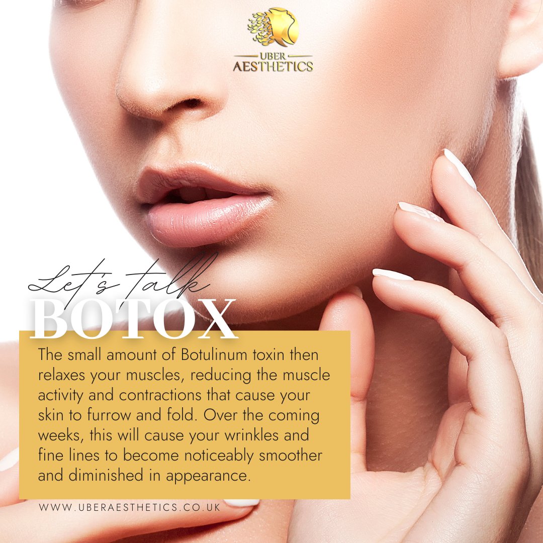 Uberaesthetics1's tweet photo. Botox injections work by weakening or paralyzing certain muscles or by blocking certain nerves.
#Aqualyx #prphairloss #8pointfacelift #Jawfiller
#nonsurgicalbrazilianbuttlift #hyderafacial
#bumlift #lasergenesis #Botox #hairremoval #chemicalpeel #cheshire https://t.co/XSY6wiMjZa