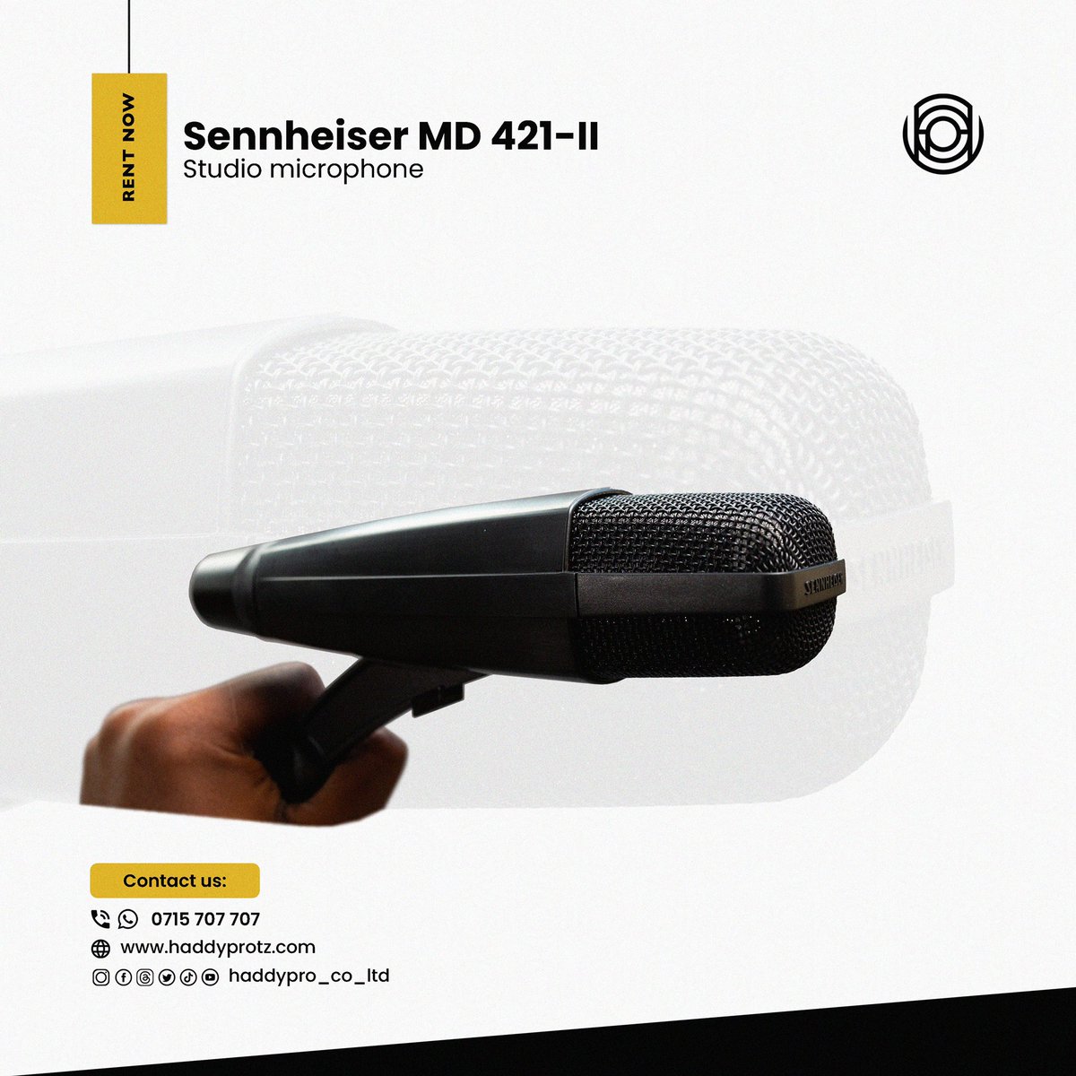 haddypro_co_ltd's tweet photo. Sennheiser MD 421-Il
Studio microphone
Book Now;
Phone: +255 715 707 707
Location: Mikocheni B, 26 Ngorongoro Rd - Dar es Salaam Tanzania.
#haddypro #haddypro_lights #haddypro_PAsystem #haddypro_backline #haddypro_Truss #lights #sound #audio #musician #events #livemusic #live https://t.co/Swqlt0XjQ5