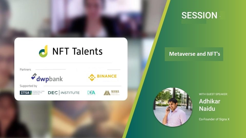 Adhikar Naidu, co-founder of Signa X was the keynote speaker at the NFT Talents session organized by Frankfurt School Blockchain Center where he spoke about tokenization and its future.