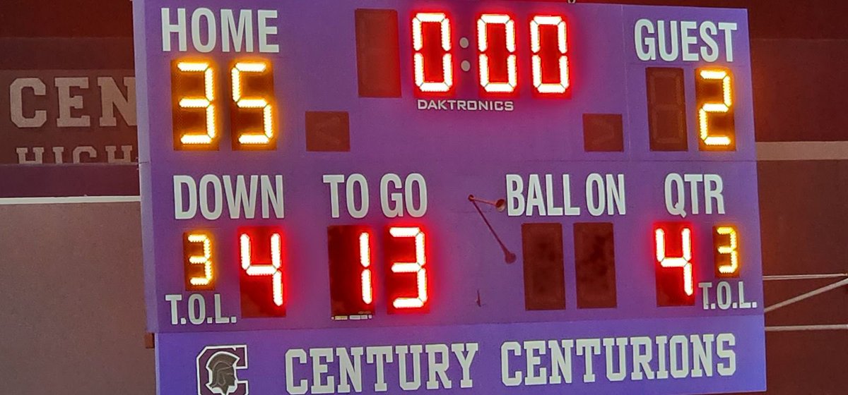 Century 35
Saddleback 2
First win in three years for our program. Our boys played their hearts out tonight. Thank you for the support from our fans!