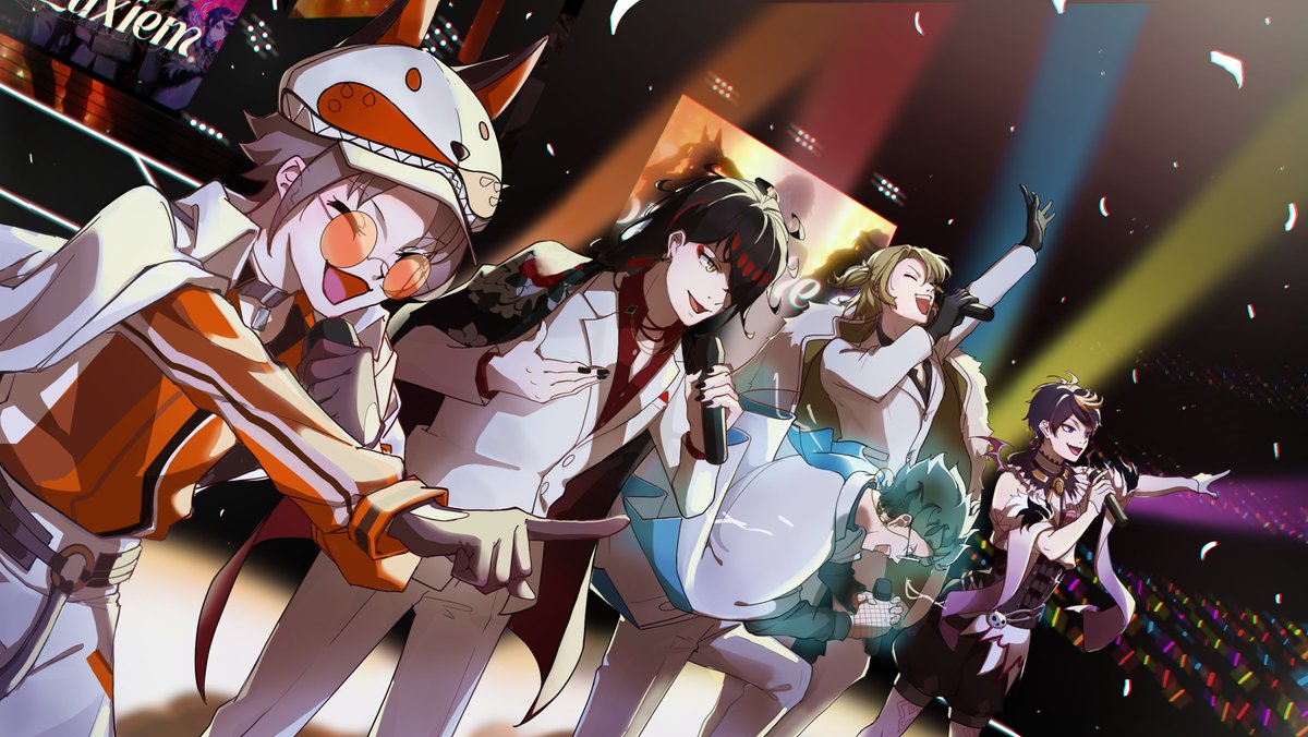 rue_art01's tweet photo. Thank you for a fun time ❤️🧡💛💙💜
#Ikenography #MystArt #Akurylic #YaminoArt #drawluca #Luxiem https://t.co/wEPzo9zokC