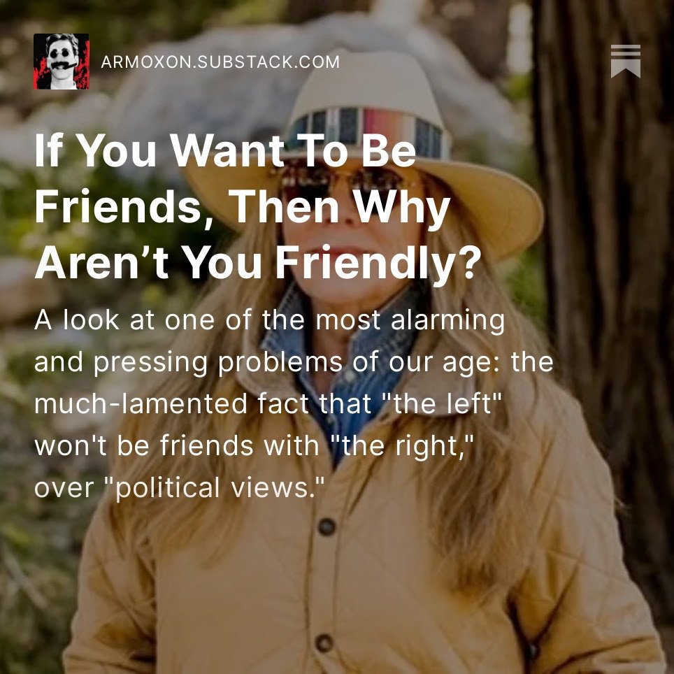 Travis Ikeguchi, 27-year old superfan of supremacist right-wing media propaganda, murdered Laura Ann Carleton, 66-year old superfan of human beings in all their wonderful variety. 

Perhaps you heard.

Also: I'm told we have a civility problem.

armoxon.substack.com/p/if-you-want-…