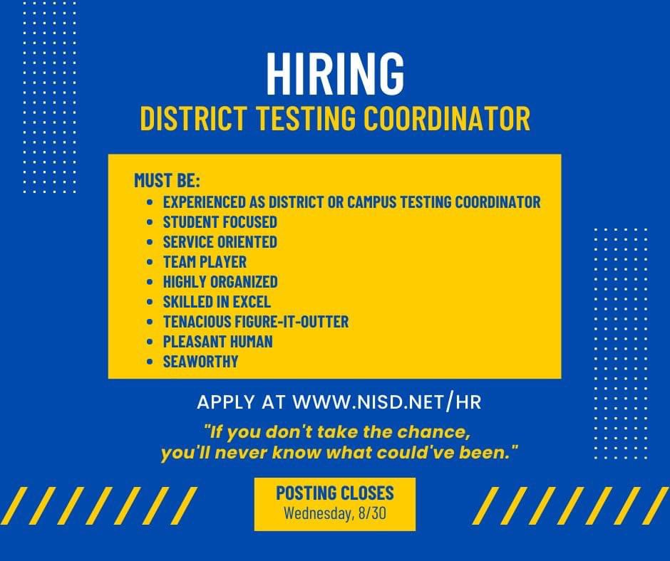 NISD Testing tweet media