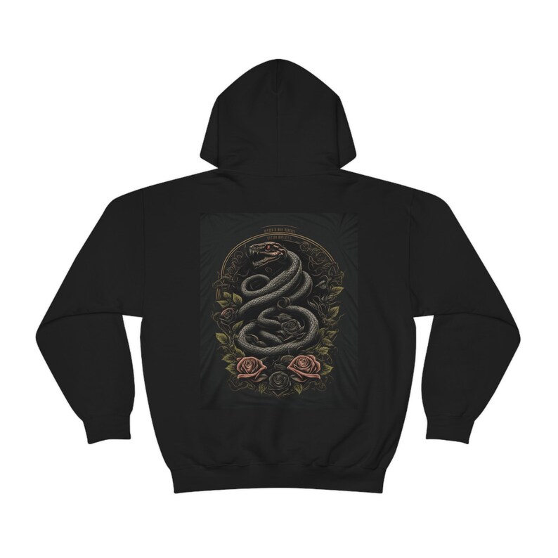 WalkonCrafters's tweet photo. black hoodie with snake design black hooded sweatshirt with white snake printed on rear https://t.co/WNo4y6BsqL #shopsmall #MHHSBD #FPSBS #MHHSBD https://t.co/N9wCFVVxbx