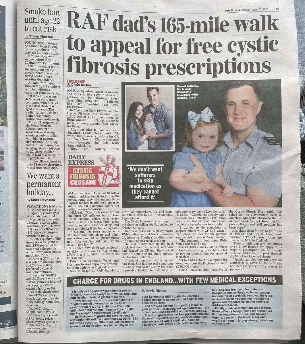 ZanzibarSmith's tweet photo. https://t.co/jDNpyrdVJU

Thank you @ChrisMRiches for sharing our story! With over 15,000 signatures and over £4,500 raised for the CF Trust, we WILL make a difference. The petition closes tomorrow! Keep signing and sharing. 🙏💛

@Daily_Express @cftrust @strawfie https://t.co/9boYaTw3Gv