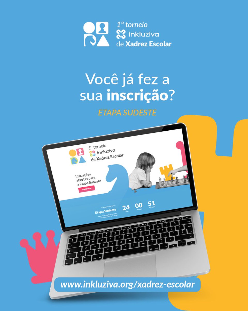 Campeonato online de xadrez escolar está com as inscrições abertas