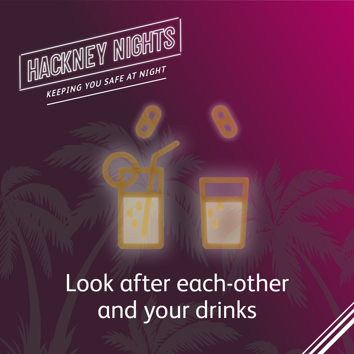 hackneycouncil's tweet photo. If you are out this Bank Holiday weekend, have fun and stay safe!
Remember to:
🧐Be vigilant
👛Look after your things
🍻Keep an eye on your drinks
#HackneyNights https://t.co/vVa5U0uXZm